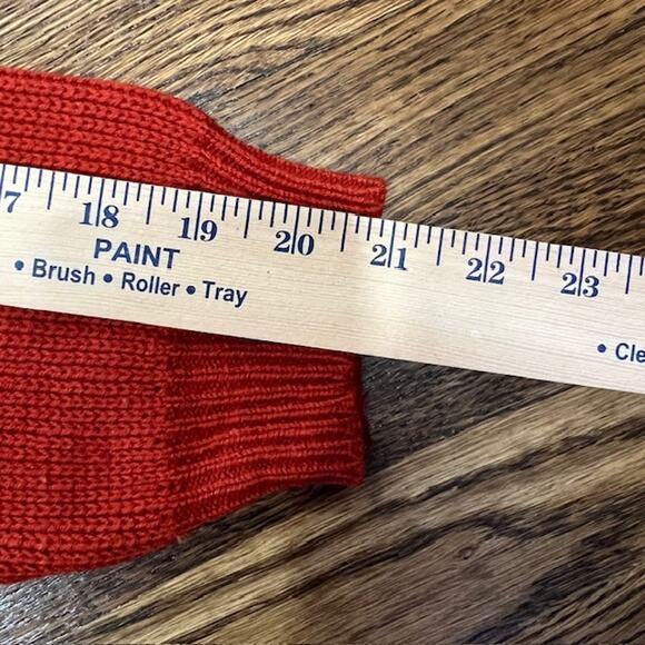 VTG 70s Nordic Fair Isle Knit Sweater Unisex M Retro Burnt Orange Cottagecore - Picture 8 of 8